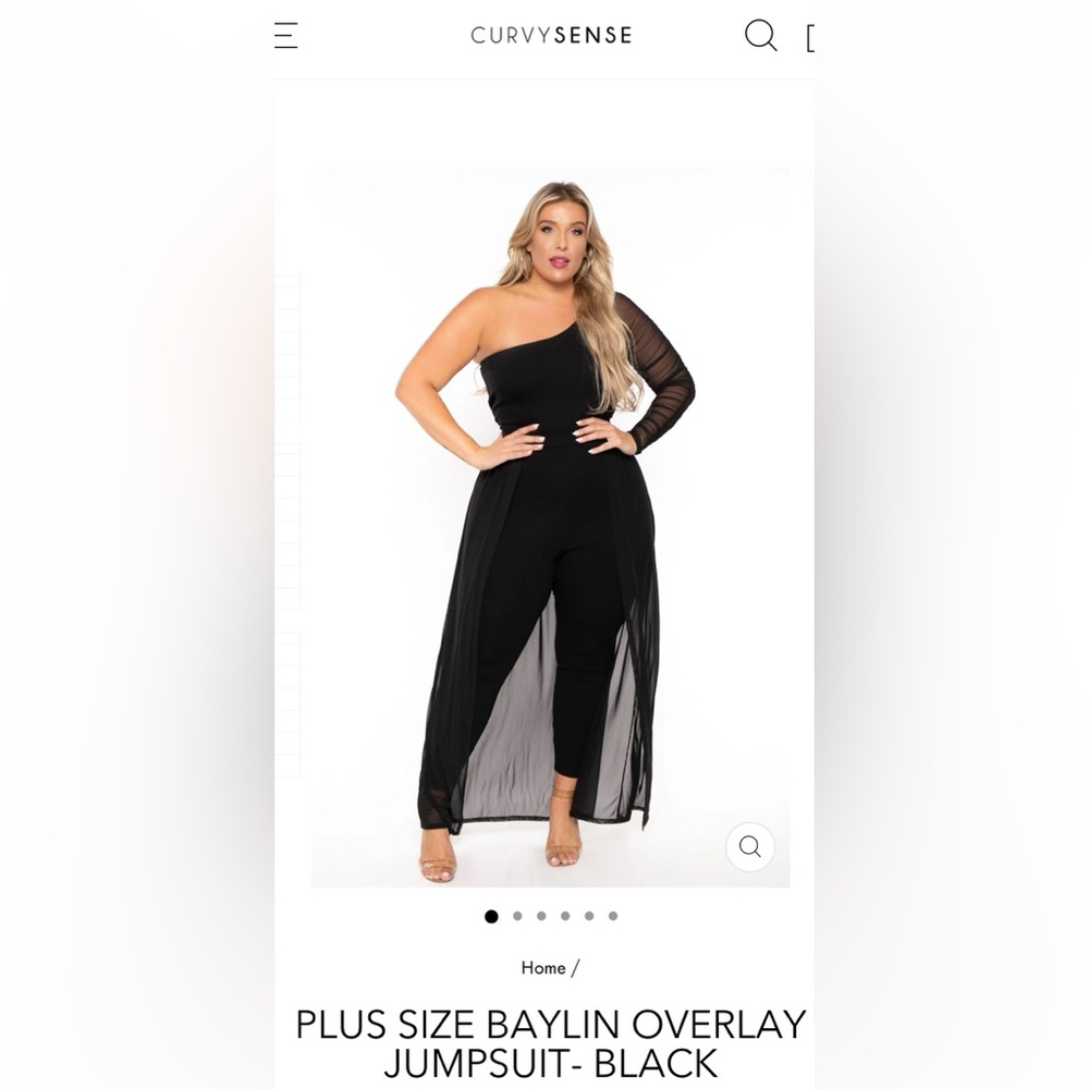 Curvy sense black jumpsuit